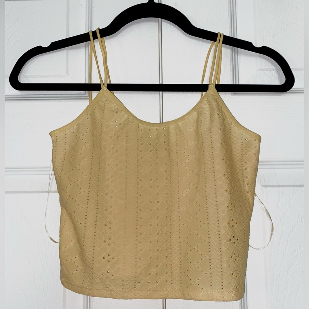 Pastel yellow crop top